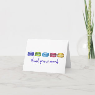 Carte Français Macaron Illustration Merci Notes