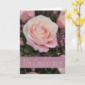 Carte Française de Sympathie Mes Condoleances (Fleur jaune)