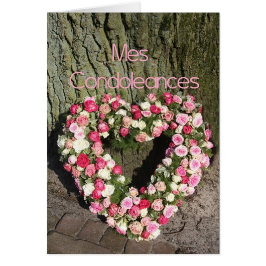 Carte Française de Sympathie Mes Condoleances (Devant)