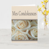 Carte Française Sympathy, Mes Condoleances (Fleur jaune)