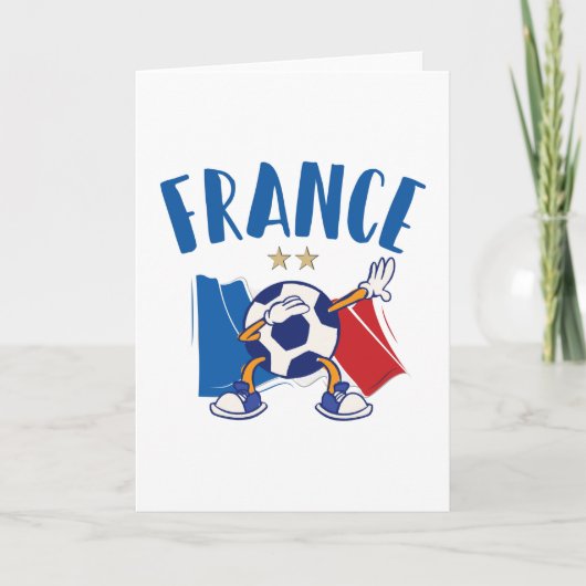 Carte France Dabbing Soccer Ball Flag 2 stars (Devant)
