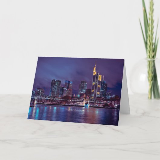Carte Francfort Allemagne la nuit (Devant)