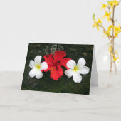 Carte frangipani trio (Fleur jaune)