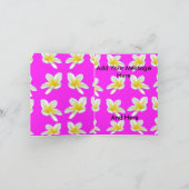 Carte Frangipanis Jaune Sur Rose, (Intérieur)