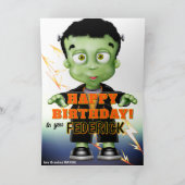 Carte Frankenstein Monster Funny Anniversaire de enfant (Intérieur)
