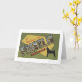 Carte Franklin, Tennessee - Scènes de grandes lettres (Fleur jaune)