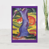 Carte Franz Marc, Art, Chat Caché Derrière un Arbre, (Devant)