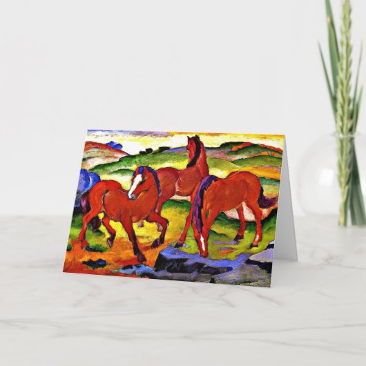 Carte Franz Marc - Chevaux de pâturage IV.1911 (Devant)