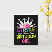 Carte Frappe Un Peu Amusant ! Birthday Girl Bowling Anni (Fleur jaune)