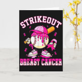 Carte Frapper le cancer du sein Baseball Drip P (Fleur jaune)
