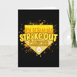 Carte Frapper le cancer infantile Baseball garçons Drip 