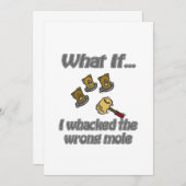 Carte frapper une taupe (Devant / Derrière)