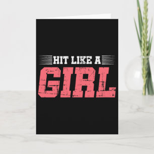 Carte Frappez comme une fille Boxe Cadeau pour fille Mma
