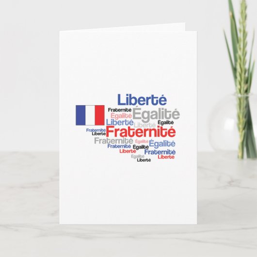 Carte Fraternité pour l'égalité de la liberté Fête Natio (Devant)