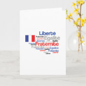 Carte Fraternité pour l'égalité de la liberté Fête Natio (Fleur jaune)