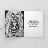 Carte Freaky Effrayant Éffrayant vieille poupée Hallowee (Intérieur)