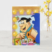 Carte Fred Flintstone Regardez En Miroir (Fleur jaune)