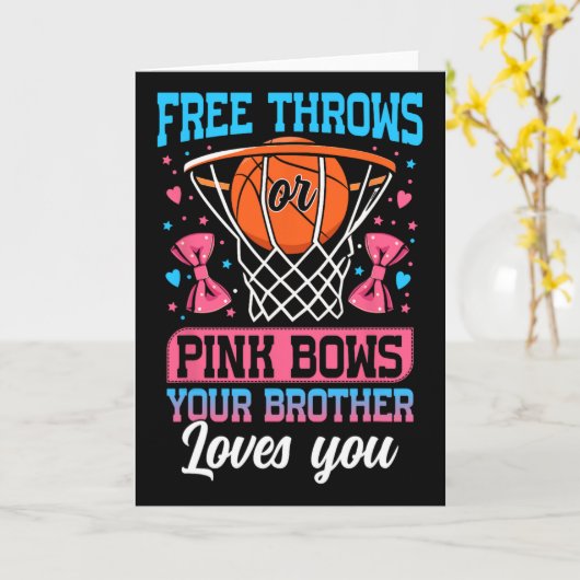 Carte Free Throws Or Pink Bows Your Brother Loves You Ge (Fleur jaune)