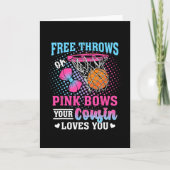 Carte Free Throws Or Pink Bows Your Cousin Loves You Gen (Devant)