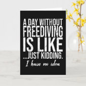 Carte Freediating drôle sport cadeau (Fleur jaune)