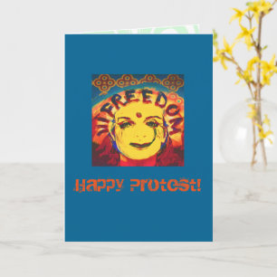 Carte Freedom Face souriante jaune