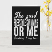 Carte Freestyle Baignade drôle idée cadeau (Fleur jaune)