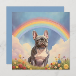 Carte French Buldog Frenchie Rainbow Bridge Nom personna