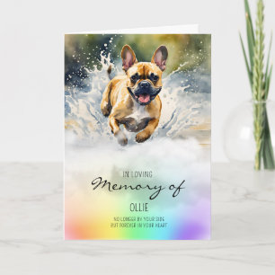 Carte French Bulldog aquarelle chien perte sympathie
