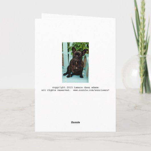 Carte French Bulldog Birthday Card Drôle (Dos)