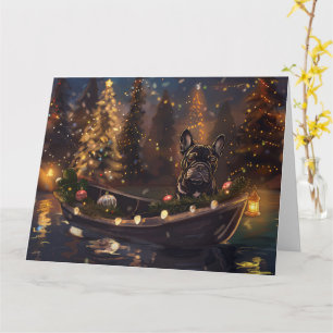 Carte French Bulldog Christmas Festive Voyage
