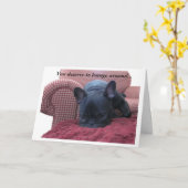 Carte French Bulldog Father's Day Card (Fleur jaune)