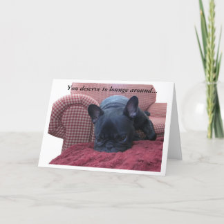 Carte French Bulldog Father's Day Card