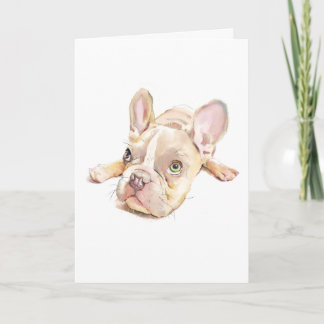Carte French Bulldog Greeting Card, Dog Mom Gift,