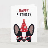 Carte French Bulldog Happy Birthday (Devant)