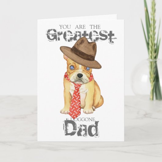 Carte French Bulldog Papa (Devant)