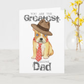 Carte French Bulldog Papa (Fleur jaune)