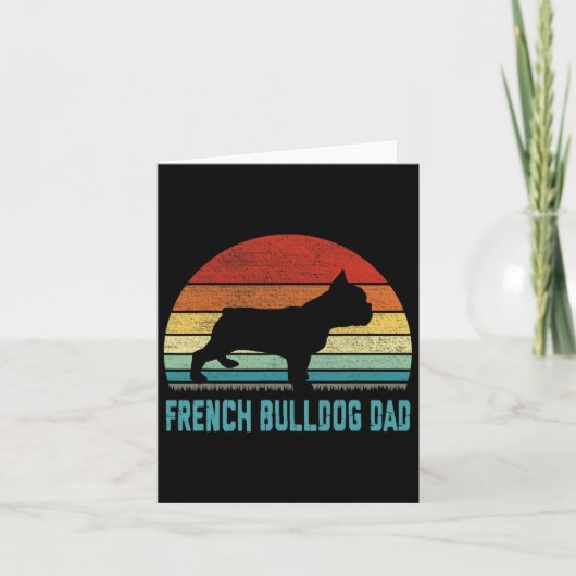 Carte French Bulldog Papa - Amoureux des chiens (Devant)