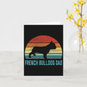 Carte French Bulldog Papa - Amoureux des chiens (Fleur jaune)
