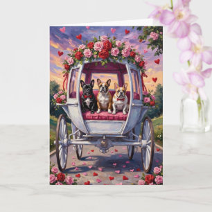 Carte French Bulldog Saint-Valentin 