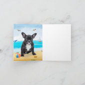 Carte French Bulldog sur la plage (Intérieur)