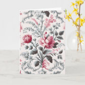 Carte French Country Toile Fleurie Anniversaire (Fleur jaune)