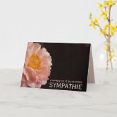 Carte French Sympathy Pink Peony (Fleur jaune)