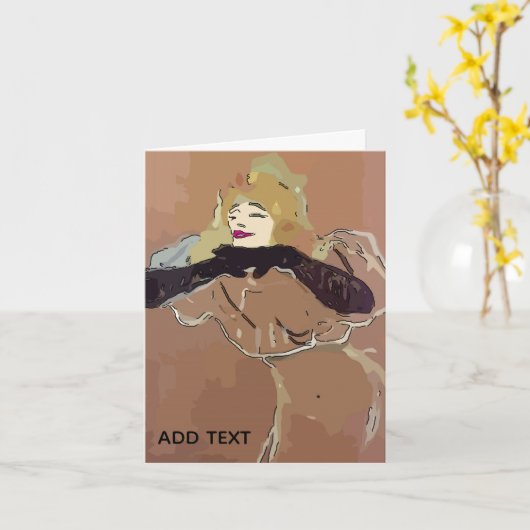 Carte French Woamn (Fleur jaune)