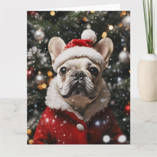 Carte Frenchie Festive : Un portrait de vacances