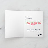 Carte Frenchie Fête des Mères Bleu Tanné Bouledogue Fran (Intérieur)