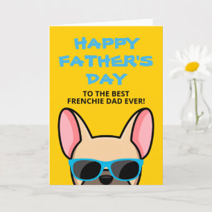 Carte Frenchie Fête des Pères Faon Bouledogue Français