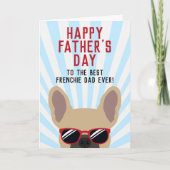 Carte Frenchie Fête des Pères Light Fawn Bouledogue Fran (Devant)
