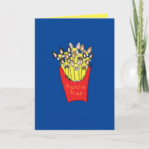 Carte Frenchie Fries - French Bulldog Grey Card