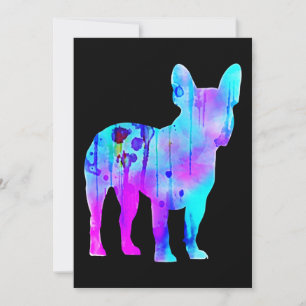 Carte Frenchie Gift Dessin coloré French Bulldog