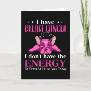 Carte Frenchie J'Ai Un Don Pour Cancer Du Sein Pour Les